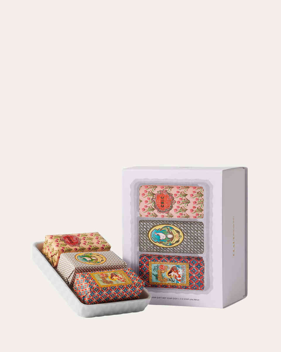 Classico Mini Soap and Soap Dish Gift Set, 3 x 1.8 oz.